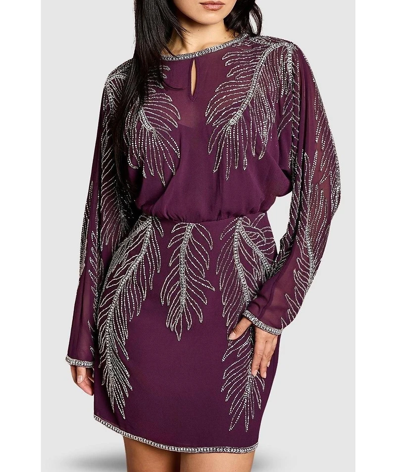 Coast Women's Feather Embellished Mini Dress