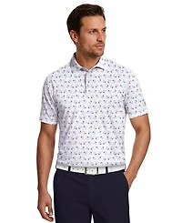 Pga Tour Men's Golf Gear Novelty Print Polo Shirt