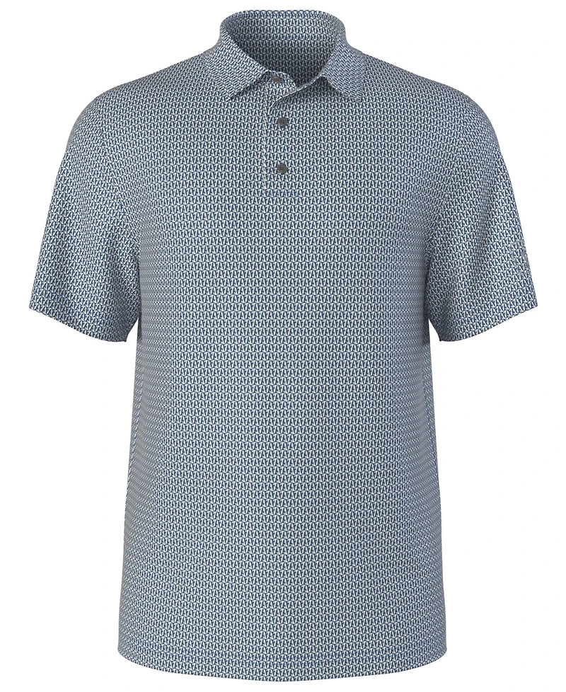 Pga Tour Men's Micro Print Golf Polo Shirt