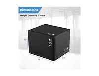 Hongge 3-in-1 Foam Plyometric Box with 3 Heights and Easy-to-Clean Pu Cover-16 Inches