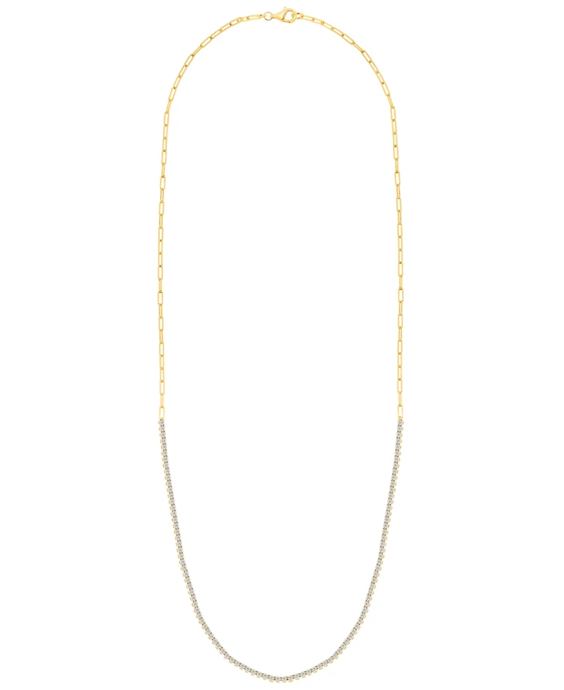 Macy's Diamond (1 ct. t.w.) Necklace Sterling Silver White Rhodium