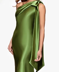 Betsy & Adam Women's One-Shoulder Ball Gown