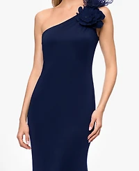 Betsy & Adam Women's One-Shoulder Ball Gown