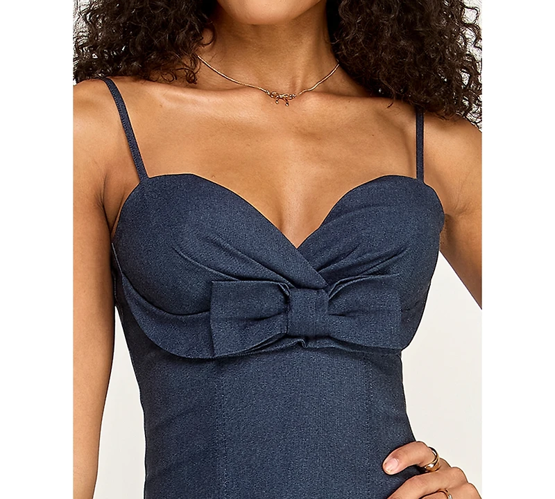 Katia Rae Junior's Sweetheart Neck Corset Mini Dress