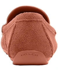Coach Women's Sculpted C Round Toe Suede Driver Loafers