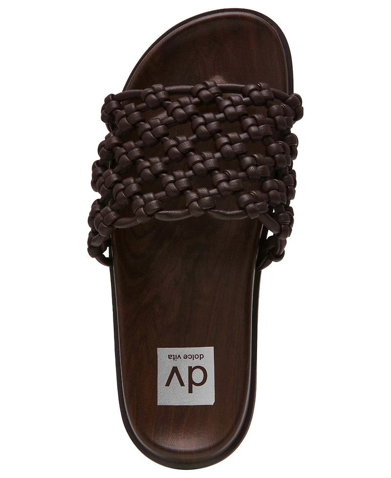 Dv Dolce Vita Women's Galossa Woven Slide Flat Sandals