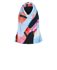 City Chic Women's Chloe Aspect Print Cowl Neck Top