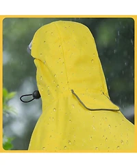 Aronkl Waterproof Windproof Dog Rain Jacket with Hood for Active Breeds - Breathable Mesh Lining