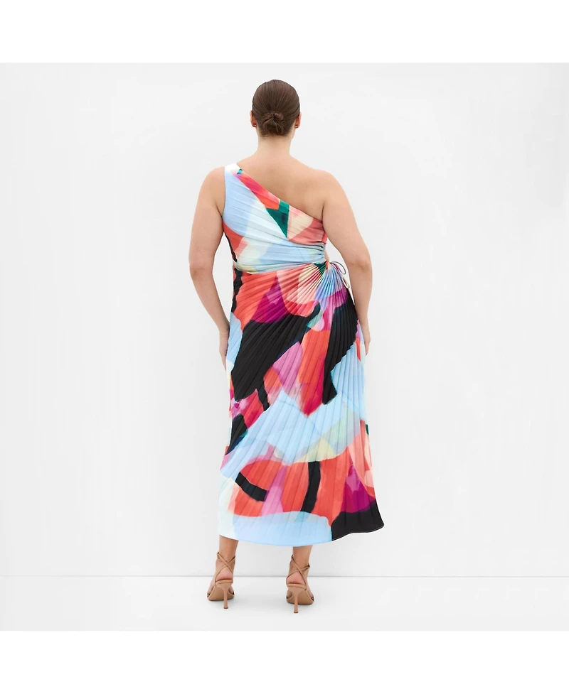 City Chic Women's Aliza Print Pleat Maxi Dress