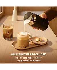 Nespresso Vertuo Next Deluxe Coffee and Espresso Machine by Breville, Dark Chrome with Aeroccino Milk Frother