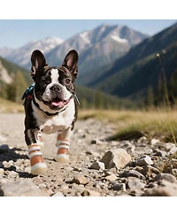 Aronkl Anti-slip Dog Boots for Small Puppies - Breathable, Adjustable, Reflective, Paw Protection