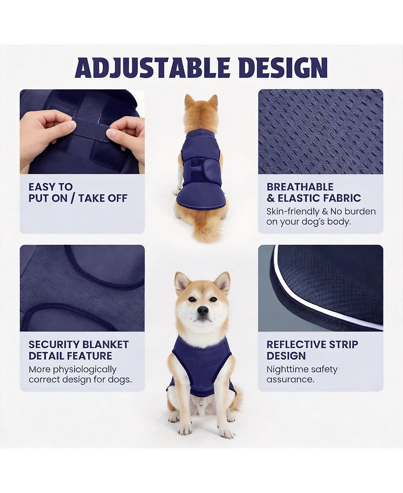 Aronkl Calming Anxiety Vest for Dogs - Comfortable, Safe, and Effective