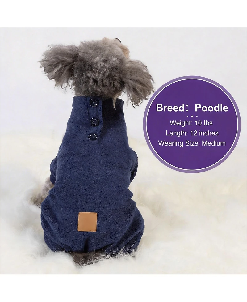 Aronkl Dog Fleece Pajamas for Warmth and Comfort