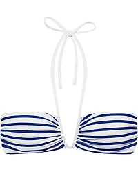 Lauren Ralph Women's Shirred Stripe Swim Top