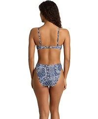 Lauren Ralph Women's Notch Printed Swim Top