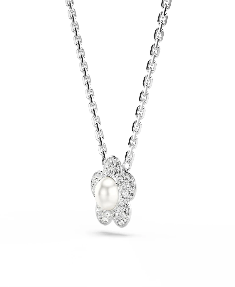 Swarovski x Ariana Grande Rhodium Plated Mother of Pearl Pendant Necklace