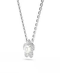 Swarovski x Ariana Grande Rhodium Plated Mother of Pearl Pendant Necklace