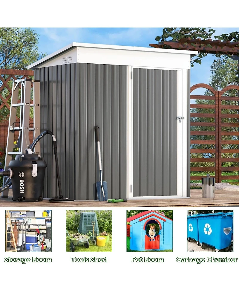 Aecojoy Outdoor Durable and Space-Saving Small Storage Shed