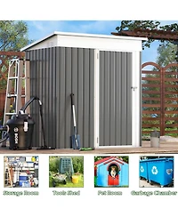 Aecojoy Outdoor Durable and Space-Saving Small Storage Shed