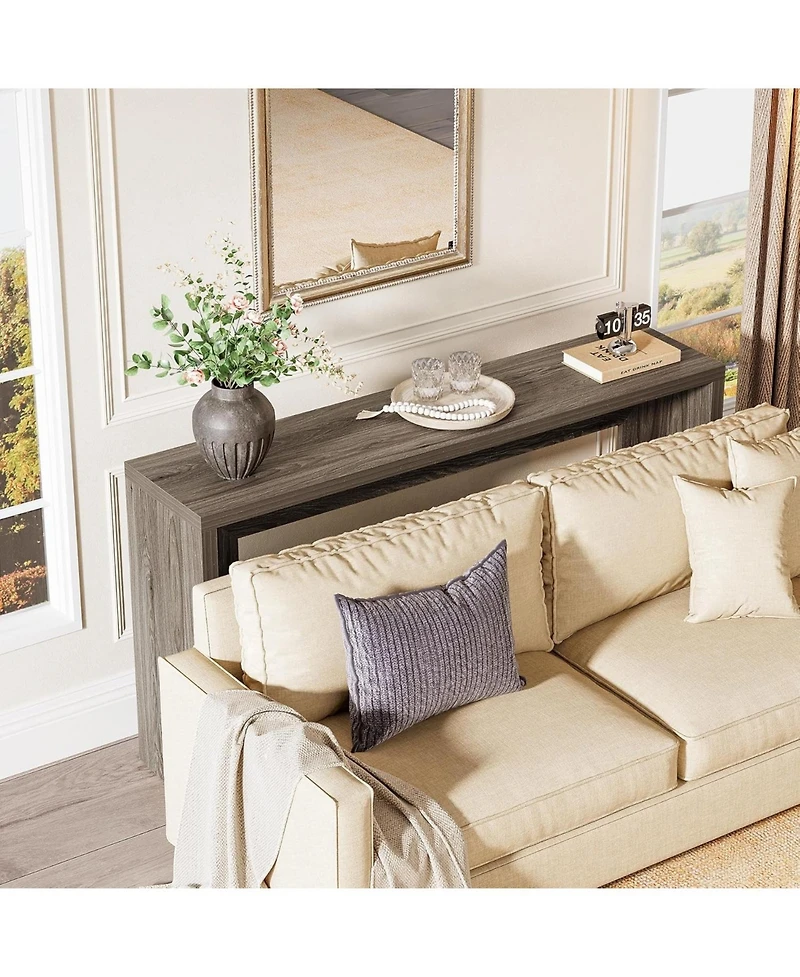 Tribesigns Media Console, 55-Inch Wooden Sofa Table with Storage for Entryway, Foyer, Hallway, Living Room