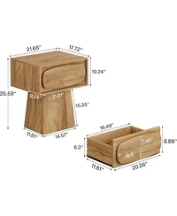 Tribesigns Modern Side End Table with Storage Drawer for Living Room, Bedroom and Small Space
