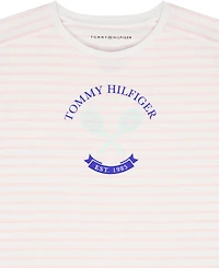 Tommy Hilfiger Girls' 7-16 Round Neck Stripe T-Shirt
