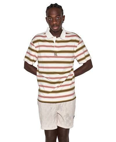 Converse Men's Script Striped Short-Sleeve Polo Shirt