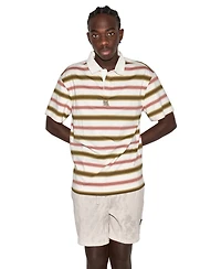 Converse Men's Script Striped Short-Sleeve Polo Shirt