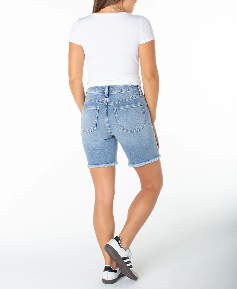 Celebrity Pink Women's Mr. Basic Bermuda Mid-Rise Shorts