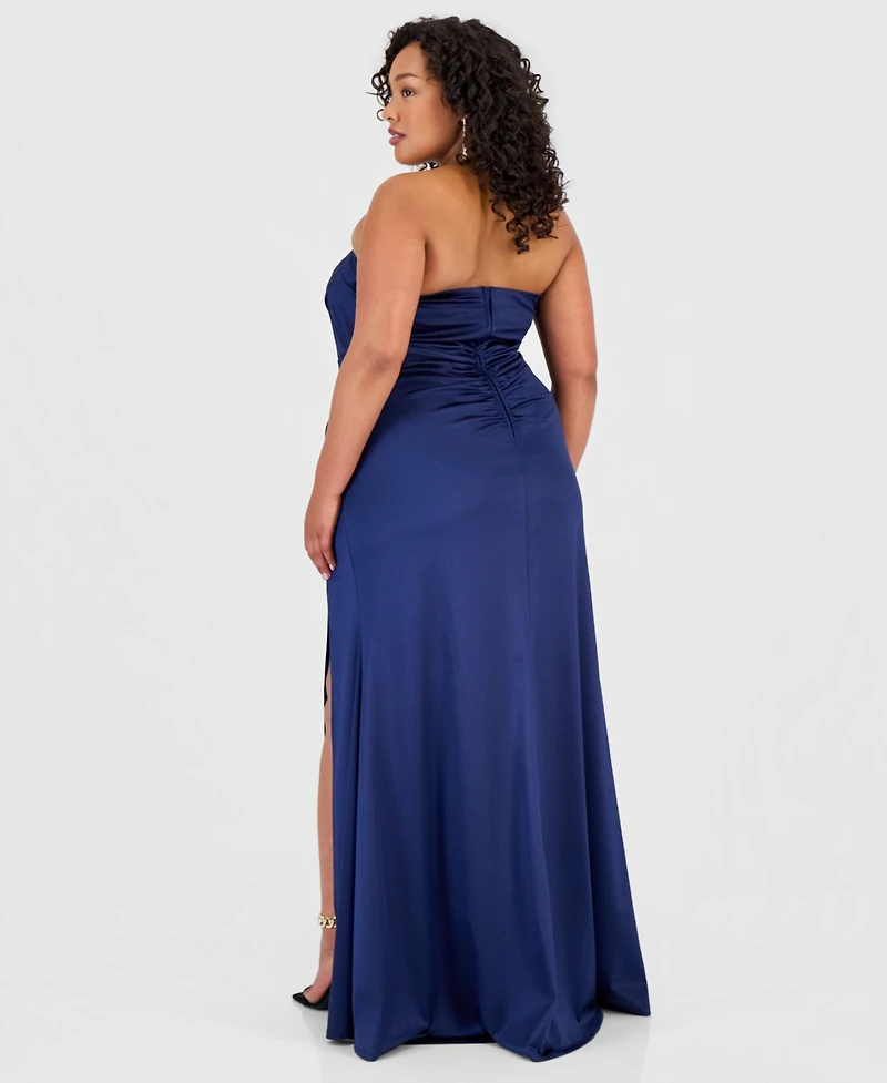 Katia Rae Trendy Plus Sweetheart-Neck Corset Gown