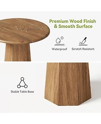 Tribesigns 31.5" Round Dining Table for 4, Wood Kitchen Table, Small Dinner Table