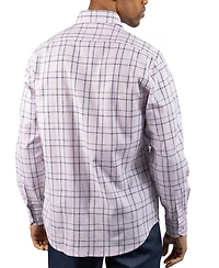 Tailorbyrd Men's Yarn Dyed Linen Large Check Long Sleeve Shirt