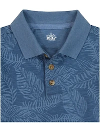 Kids Headquarters Boys' Toddler 2T-5T Printed Polo, Shark T-Shirt and Twill Shorts, 3-piece Set