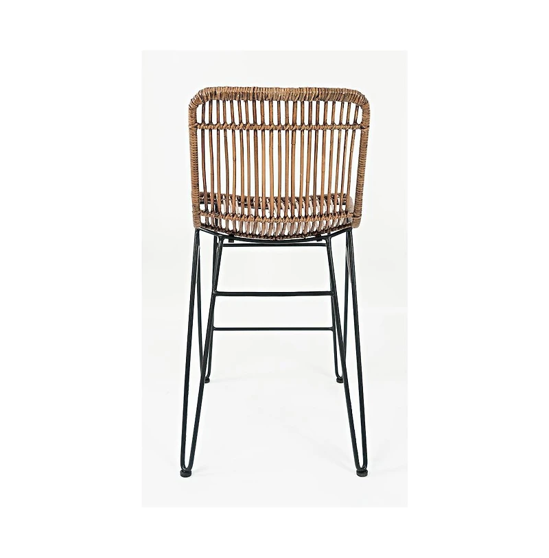 Jofran Weaver Hairpin Modern Global Rattan Counter Barstool (Set of 2)