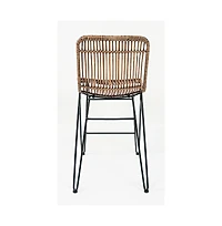 Jofran Weaver Hairpin Modern Global Rattan Counter Barstool (Set of 2)
