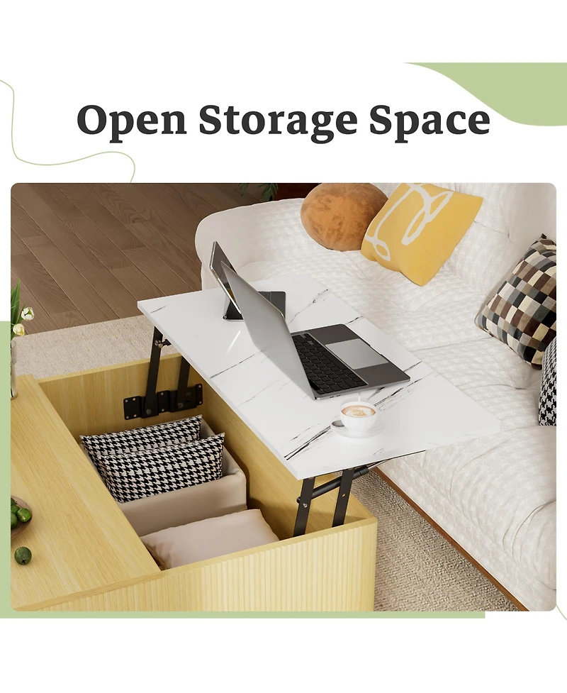 Rainsken Lift Top Coffee Table with Storage