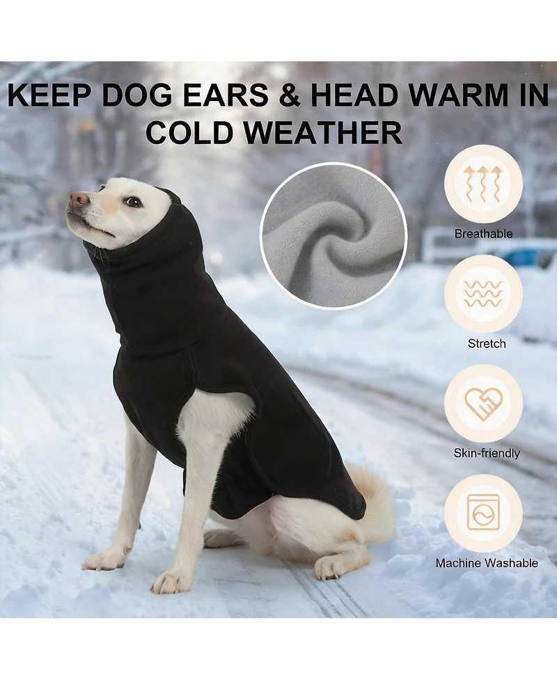 Aronkl Reversible Dog Anxiety Vest with Hood for Calming and Comfort