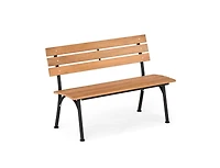 Slickblue 47 Inch Patio Acacia Wood Bench with Sturdy Metal Frame