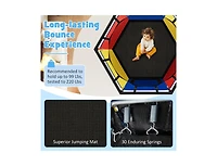 Hongge Small Toddler Recreational Trampoline with Safety Enclosure Net-Colorful