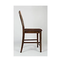 Jofran Industrial Nailhead Trim Upholstered Back Counter Stool (Set of 2)