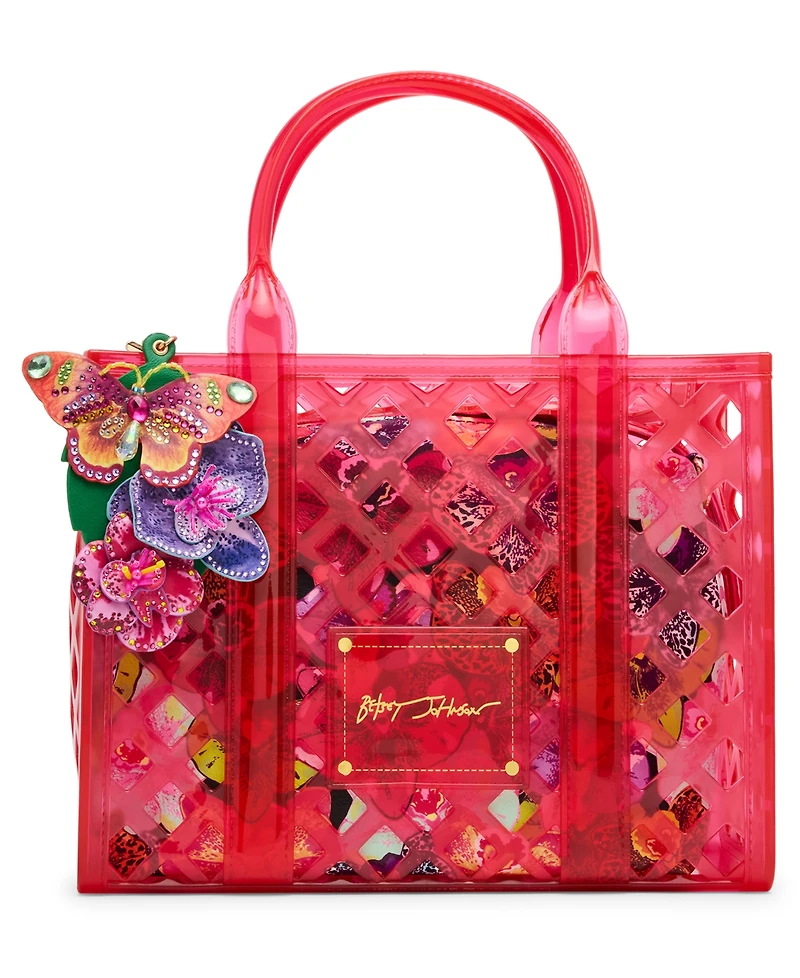 Betsey Johnson Jammin Clear Small Satchel Bag