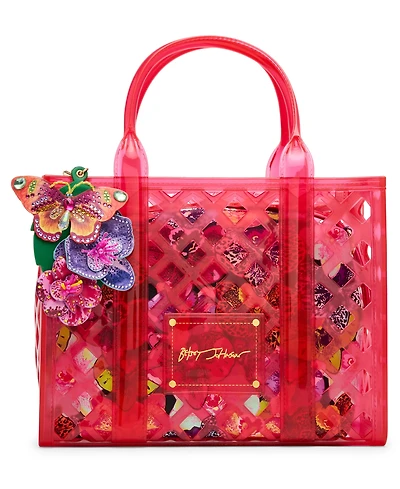 Betsey Johnson Jammin Clear Small Satchel Bag