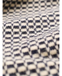 Celtic & Co. Women's Micro Check Funnel Neck Sweater