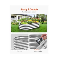 Slickblue Outdoor Metal Raised Bed for Vegetables & Flowers
