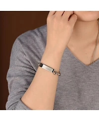 Bling Jewelry Blank Id Identification Bracelet Stainless Steel Curb Link Chain 7.5, 8, 8.5 Inch