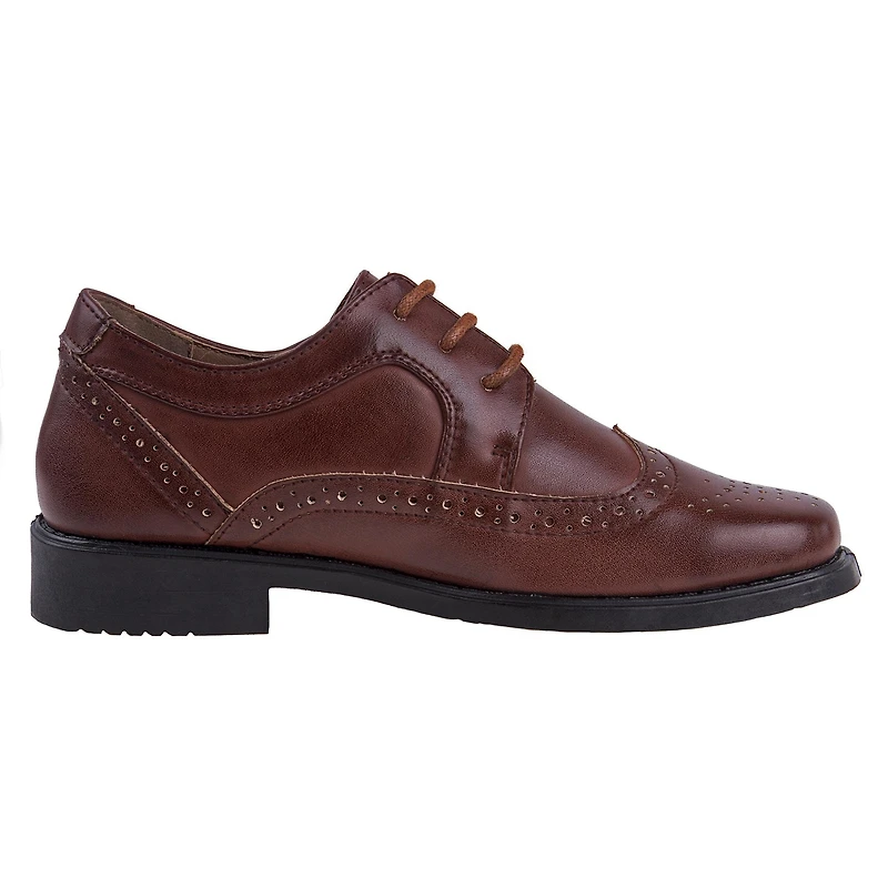 Josmo Little Boys Wing Tip Slip On Dress Shoes for Classic Formal Comfort Style with Lace Up Closure