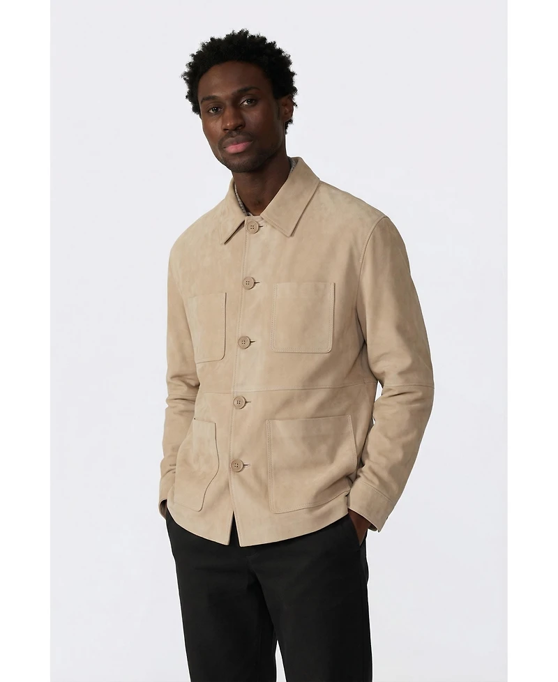 Furniq Uk Men's Suede Jacket