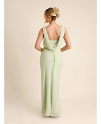 Six Stories Women's Plunge Cowl Chiffon Bridesmaid Dress