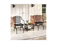 Slickblue Set of 2 Outdoor Rocking Chairs with Mesh Seat