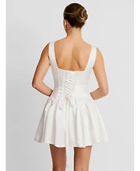 Six Stories Women's Scoop Neck Sleeveless Skater Mini Dress